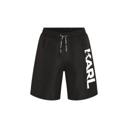 KARL LAGERFELD M Costum de baie Karl Logo Long Boardshorts A1M46009 999 black