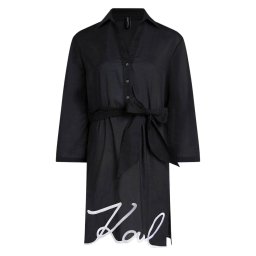 KARL LAGERFELD Rochie Karl Dna Signature Beach A2W46075 999 black