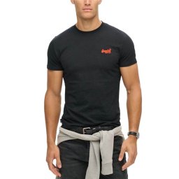 SUPERDRY T-Shirt Essential Logo Emb M1011245A aoc black/hazard orange