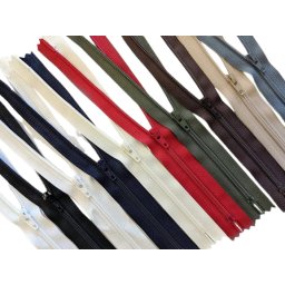 Fermoar clasic, nedetasabil, cu spira din plastic #3, YKK Flat Nylon
