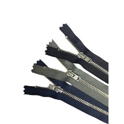 Fermoar metalic nedetasabil pentru articole denim, blugi, fuste, pantaloni, spira metalica argintie #3 YKK