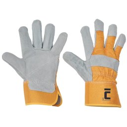 Manusi de protectie Eider Yellow 10/XL din piele si bumbac, galbene