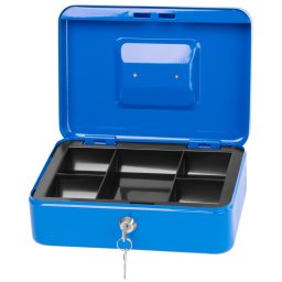 Caseta metalica pentru bani CashBox 25x18x9 cm, cu cheie