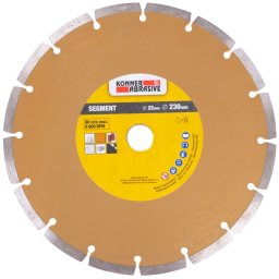 Disc diamantat segmentat Konner 230 mm pentru beton, zidarie si piatra
