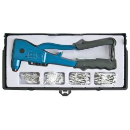 Cleste de nituit Strend Pro R1001 SET cu 100 nituri, profesional, 255 mm