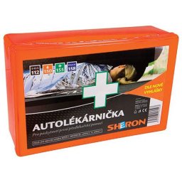 Trusa medicala auto Sheron în cutie din plastic, set SK pentru masina