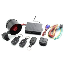 Alarma auto Carguard CAR 001 cu telecomanda, senzor de soc si închidere centralizata