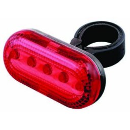 Stop bicicleta Syncromate Hi Five cu 5 LED rosii, 2 functii, prindere 25.4–31.8 mm