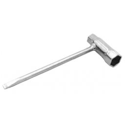 Cheie bujie pentru drujba 17/19 mm, compatibila Stihl, cu maner tip surubelnita