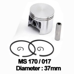 Piston complet 37 mm pentru drujba Stihl MS 170 / 017, cu bolt 8 mm