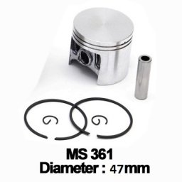 Piston complet 47 mm pentru Stihl MS 361/MS 341 cu bolt 11 mm si segmenti