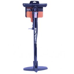 Pompa de podea pentru bicicleta cu tub metalic si maner din plastic