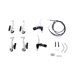 Set complet frana V-Brake cu manete din aluminiu si cabluri, Blade