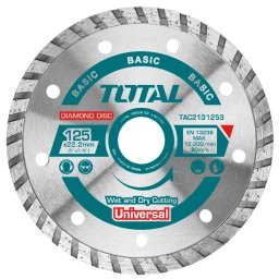 Disc diamantat pentru debitare beton TOTAL 125 mm, universal umed/uscat