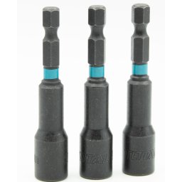 Set 3 chei impact 8 mm TOTAL, 1/4 Hex, 65 mm, cu magnet puternic
