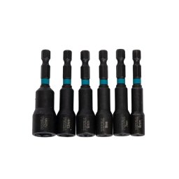 Set 6 chei tubulare magnetice TOTAL 1/4" Hex, 65 mm (6–12 mm)