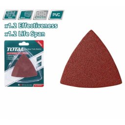 Set hartie abraziva delta 80 mm TOTAL, 20 buc, granulatii P40–P120