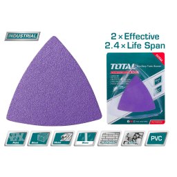 Set hartie abraziva delta TOTAL 80 mm, 20 buc, P40–P120 pentru slefuire