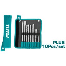 Set SDS Plus TOTAL 10 piese: burghie, dalta si spitz pentru beton