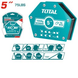 Coltar magnetic pentru sudura Total 5" (75 lbs) pentru unghiuri 30–150°