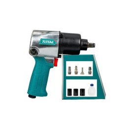 Pistol de impact pneumatic TOTAL 610 Nm, 6.2 bar, cu set tubulare 17-19-21 mm
