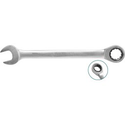 Cheie combinata cu clichet TOTAL 16 mm, din Cr-V, lungime 209 mm