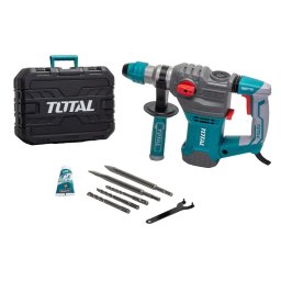 Ciocan rotopercutor TOTAL 1500W, 5,5J SDS-Plus cu valiza si accesorii