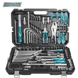 Trusa de scule TOTAL Industrial 142 piese, set profesional pentru service