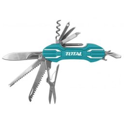 Cutit multifunctional TOTAL cu 15 functii, pliabil, 9,5 cm, maner aluminiu