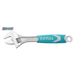 Cheie reglabila TOTAL 200 mm (8”), otel Cr-V, maner antialunecare