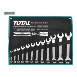 Set 12 chei fixe TOTAL industrial, 6–32 mm, otel Cr-V, cu husa