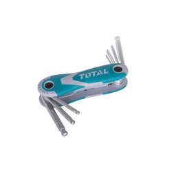 Set chei imbus de buzunar TOTAL cu cap bila, 8 piese, 2–8 mm