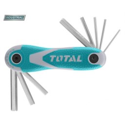 Set chei Torx pliabile de buzunar TOTAL Industrial, 8 piese Cr-V