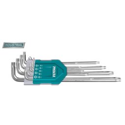 Set 9 chei imbus Torx TOTAL T10–T50 din Cr-V, brat lung (industrial)
