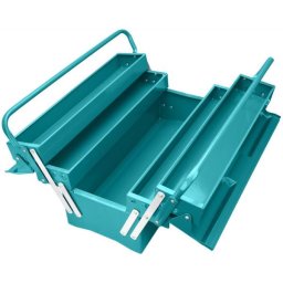 Cutie pentru unelte TOTAL, 3 nivele, din otel, tip industrial (495×200×290 mm)