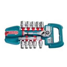 Trusa chei tubulare 1/2 Total cu antrenor clichet, 12 piese Industrial
