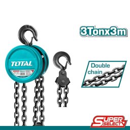 Macara cu lant manual TOTAL 3T, inaltime ridicare 3 m, lant dublu
