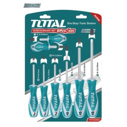 Set 8 surubelnite TOTAL Industrial din otel Cr-V, plate si Phillips