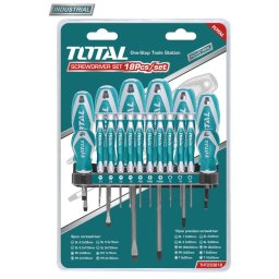 Set 18 surubelnite TOTAL Industrial din otel Cr-V, inclusiv precizie