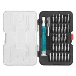 Set surubelnite de precizie TOTAL, 32 piese cu biti Cr-V si cutie