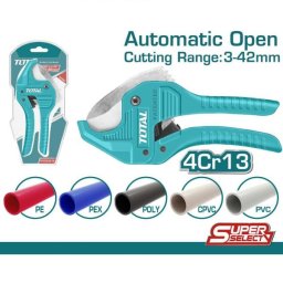Cleste pentru taiat tevi TOTAL 3–42 mm, 193 mm, deschidere automata