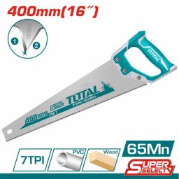 Fierastrau manual pentru lemn si PVC TOTAL, lama 400 mm (16")