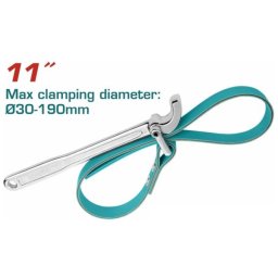 Cheie cu banda TOTAL 11” pentru diametre Ø30–190 mm, curea 820 mm