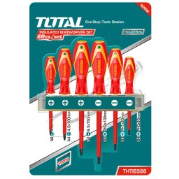 Set 6 surubelnite izolate TOTAL 1000V VDE, SL/PH, maner ergonomic