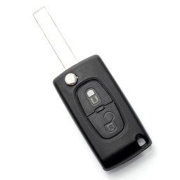 Carcasa cheie briceag Citroen/Peugeot 407, 2 butoane, lama HU83-SH2, fara suport baterie