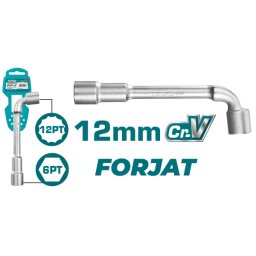 Cheie tubulara tip L TOTAL 12 mm, otel Cr-V forjat, industrial