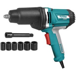 Pistol electric de impact TOTAL Industrial 1050W, 550 Nm, set tubulare