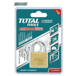 Lacat TOTAL Industrial din alama 30 mm, 84 g, cu 3 chei incluse