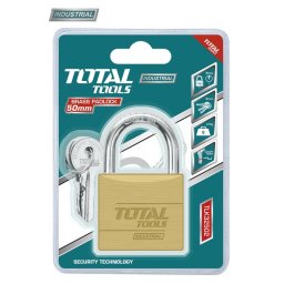 Lacat industrial TOTAL 50 mm din alama, 270 g, cu 3 chei