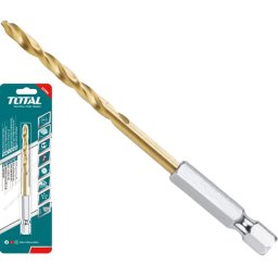 Burghiu HSS 3 mm TOTAL cu prindere hexagonala tip bit pentru bormasina